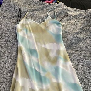 Beautiful midi green and blue stained dress.